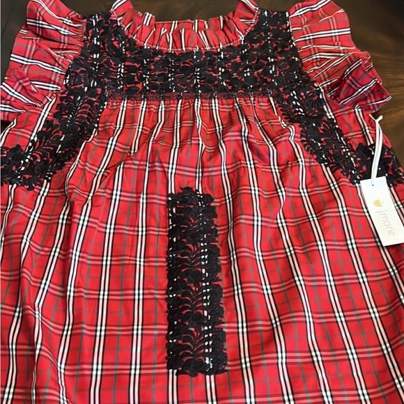 J Marie Rayna cap sleeve ruffle top *NEW Large - Picture 3 of 4